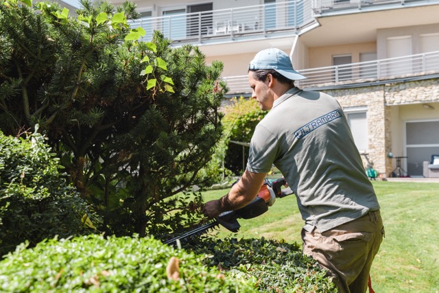 Parkfenntartás és zöldfelület-fenntartás ipari létesítményeknél – Ultramarin Kft. kertész csapata munkában