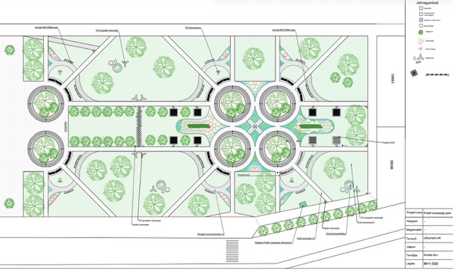 Parképítés vállalati területen – Ultramarin Kft kertépítő szakemberei munka közben